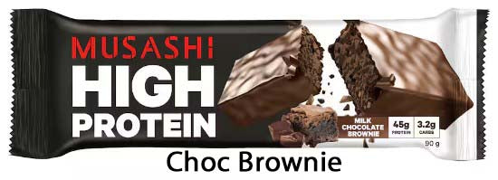 Musashi High Protein Bar Choc Brownie - 90g x 12ct