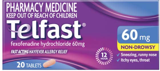 Telfast Tablets 60mg x 10ct