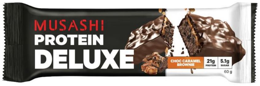Musashi Protein Bar 60g - Choc Caramel Brownie x 12ct