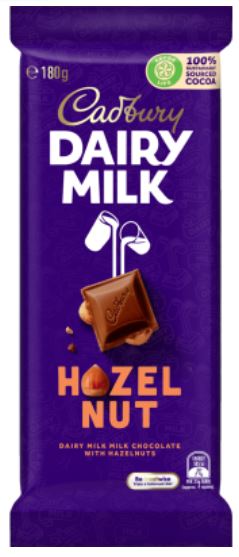 Cadbury 180g Hazelnut Block x 13ct