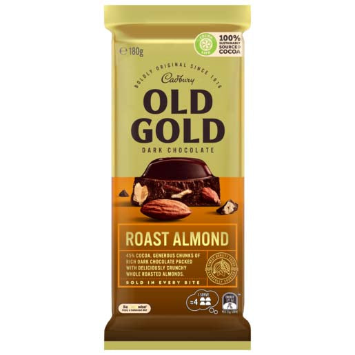 Cadbury 200g Old Gold Roast Almond Block x 14ct
