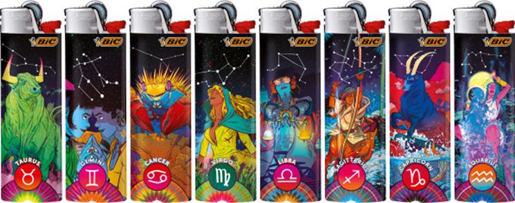 Bic Lighters Printed - Astrology x 50ct