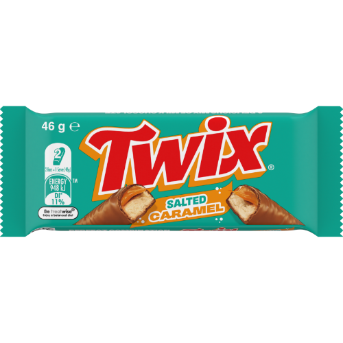 46 karamu Twix Salted Caramel x 20 ōmeka