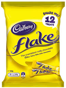 Cadbury Sharepack Flake - 12 bags per box - 12 bars per bag