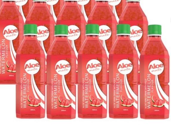 Aloe Mate Aloe Vera WATERMELON Drink 500ml x 20ct