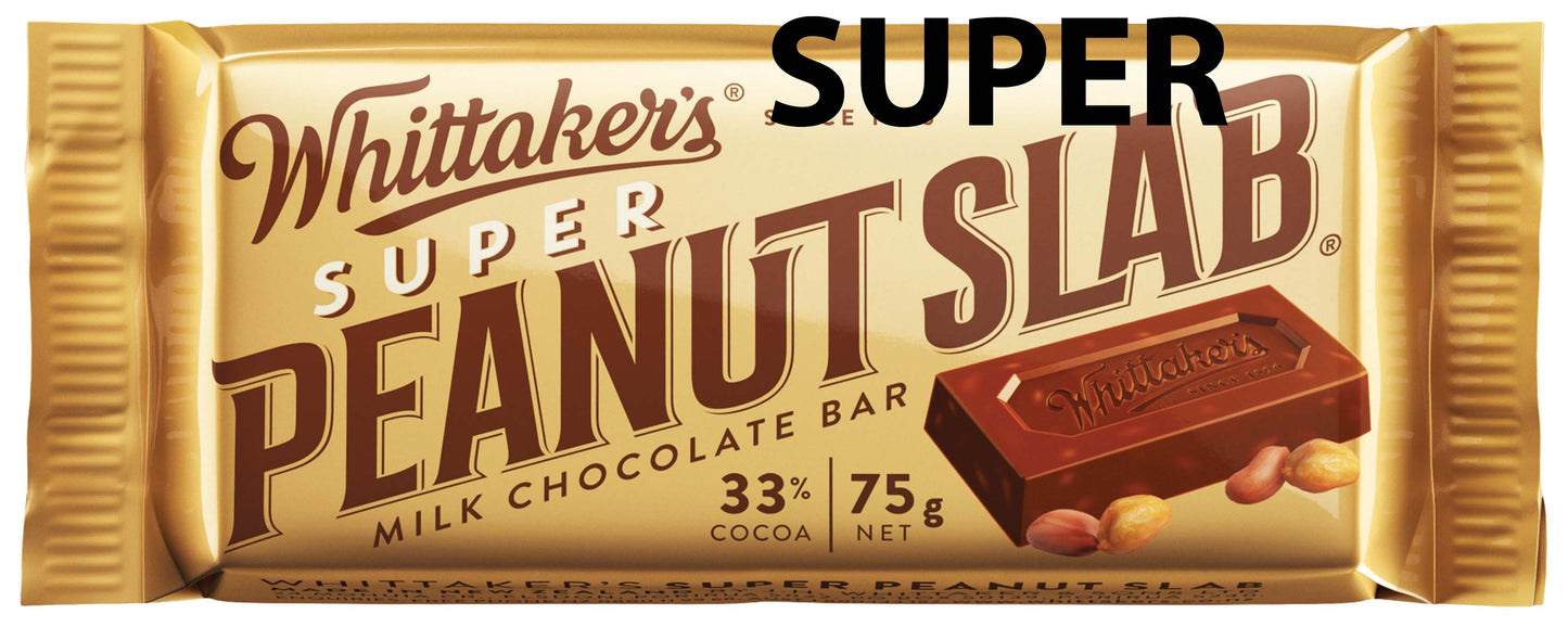 Whittakers Super Slab - Peanut 75g x30ct