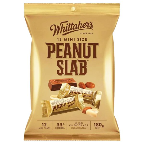 Whittakers Mini Slab - Peanut 180g x12ct