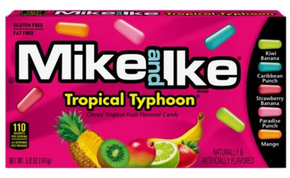 Mike and Ike Tropical Typhoon 120g x 12ct