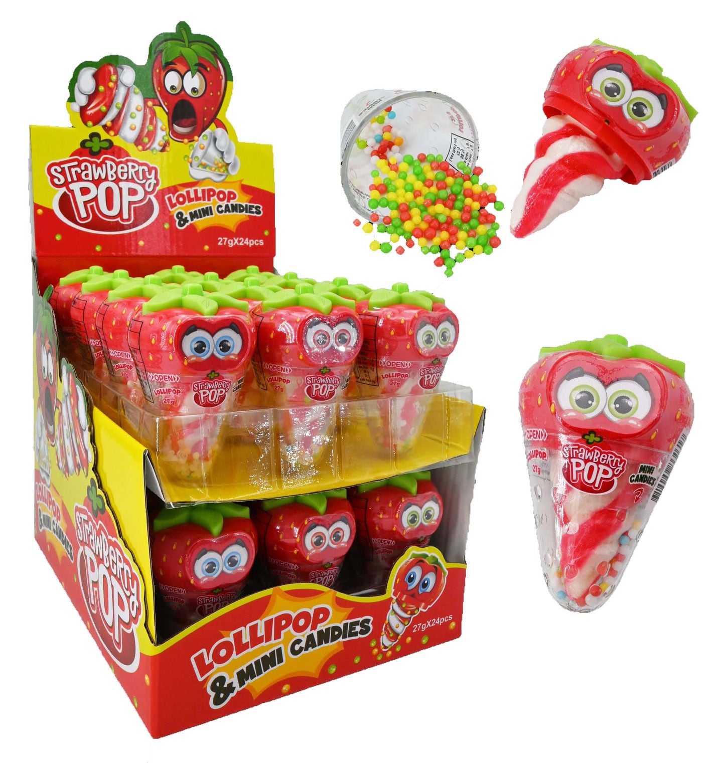 Strawberry Pop With Candy 27g x 24ct