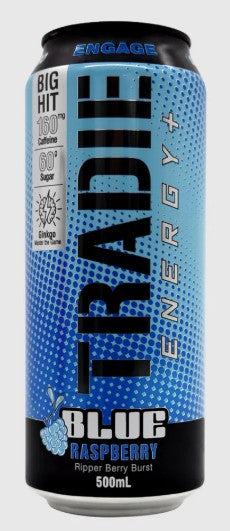 Tradie Energy Blue Raspberry 500ml x 12ct