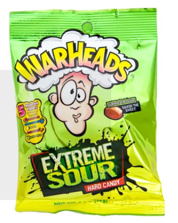 Warheads Extreme Sour Hard Candy 56g x 12ct