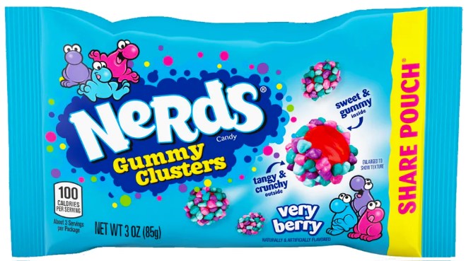 Wonka Nerds 85g Gummy Clusters Very Berry x 12ct