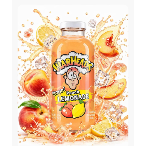 Warheads Bottle Peach Lemonade 473ml x 12ct