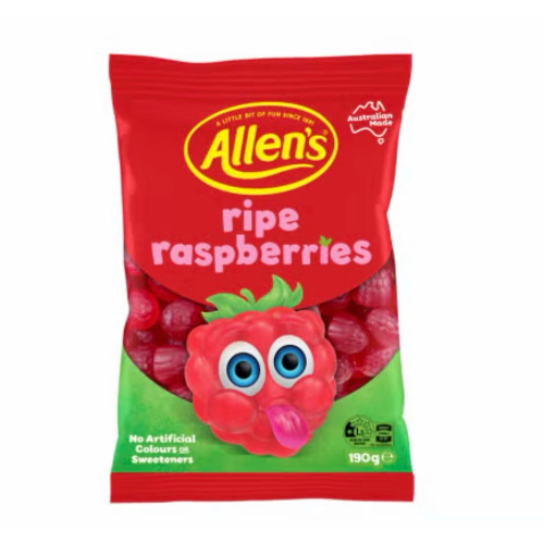 Allens Ripe Raspberries 190g x 12ct