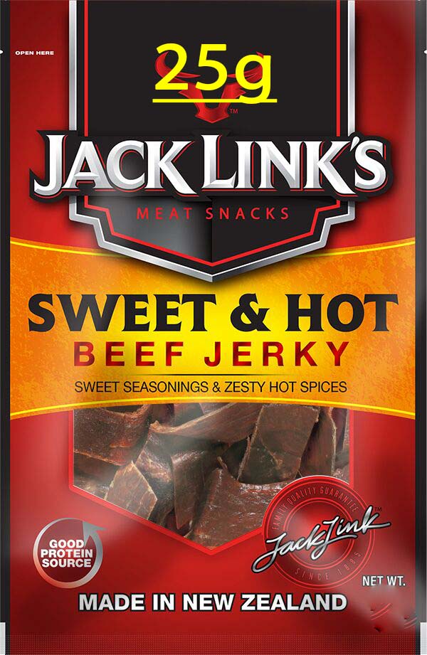 Jack Links 25g Beef Jerky Sweet n Hot x 10ct