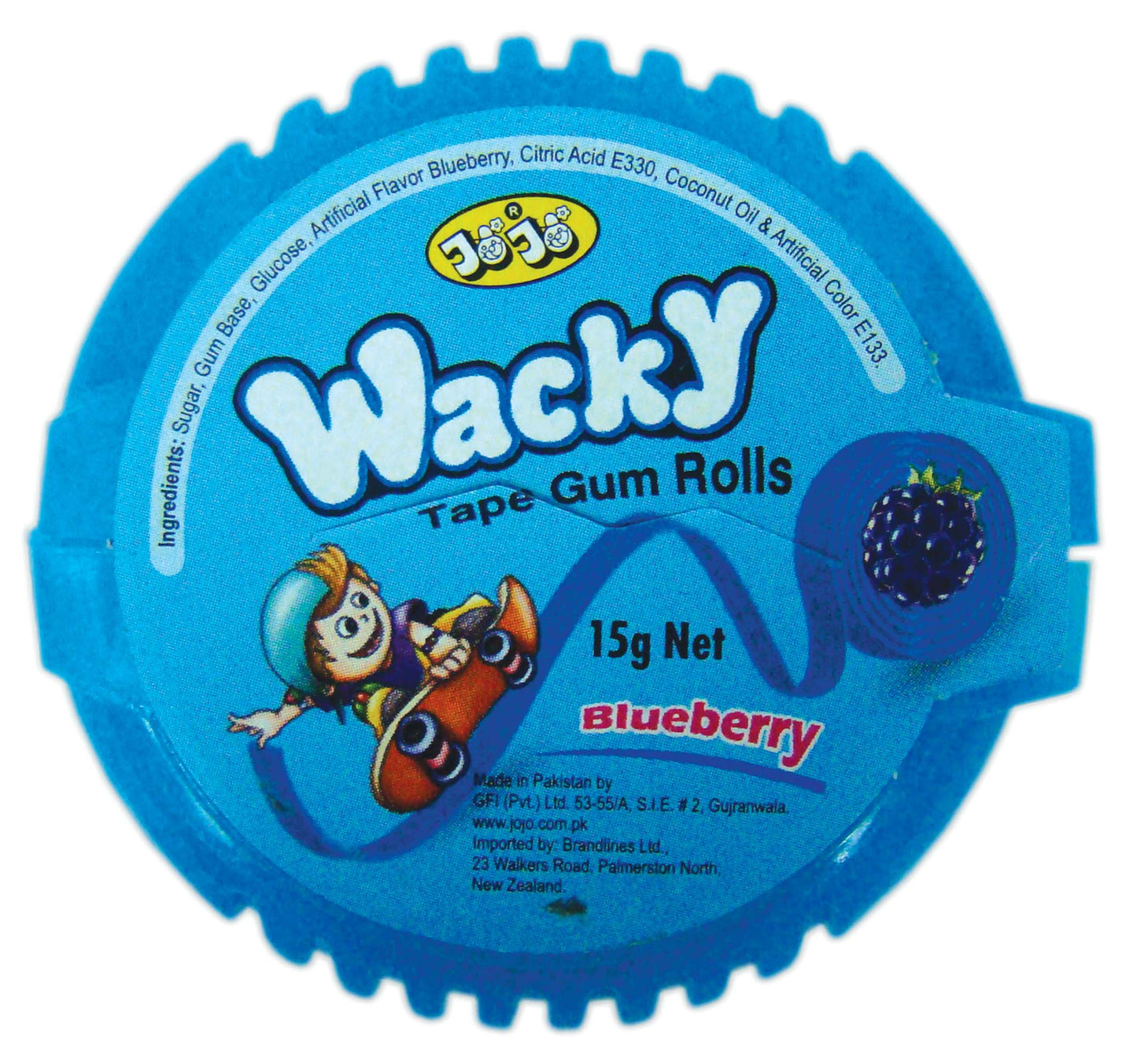 Jojo Wacky Rolls Blueberry Gum x 36ct