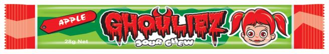 Ghouliez Sour Chews - Apple 28g x 72ct