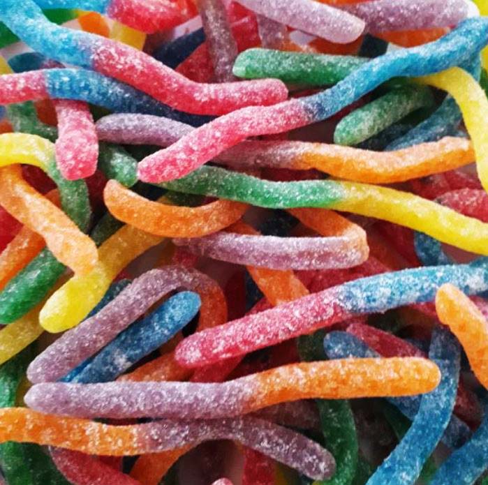 Rainbow 1Kg Sour Gloworms x 175ct