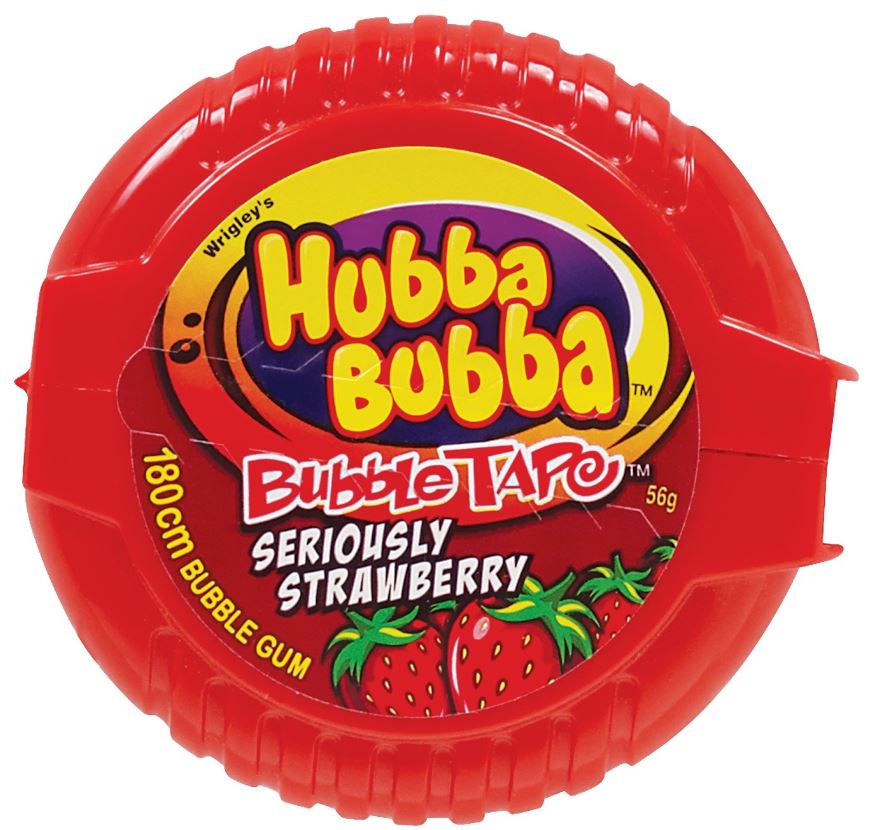 Hubba Bubba Tape Strawberry x 12ct
