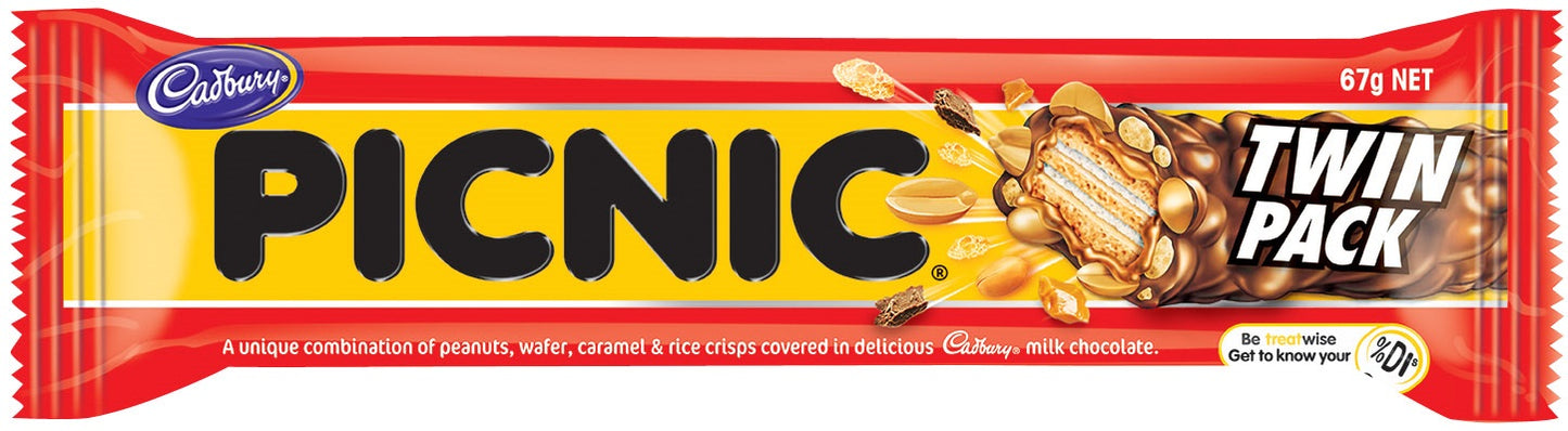 Cadbury Twin pack Picnic 67g Kingsize x 25ct