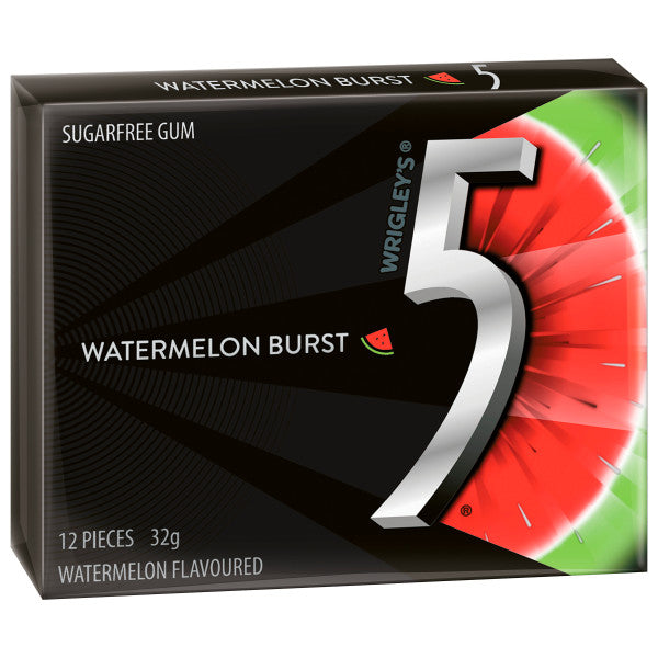 5 Gum 32g - Watermelon Burst x 10ct