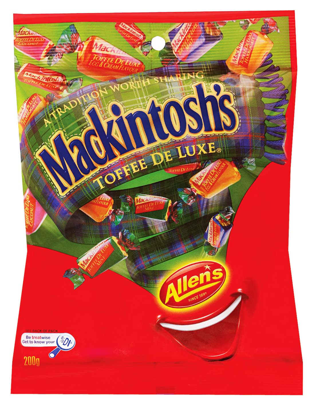 Allens Mackintoshs 200g FAMILY BAG x 24ct