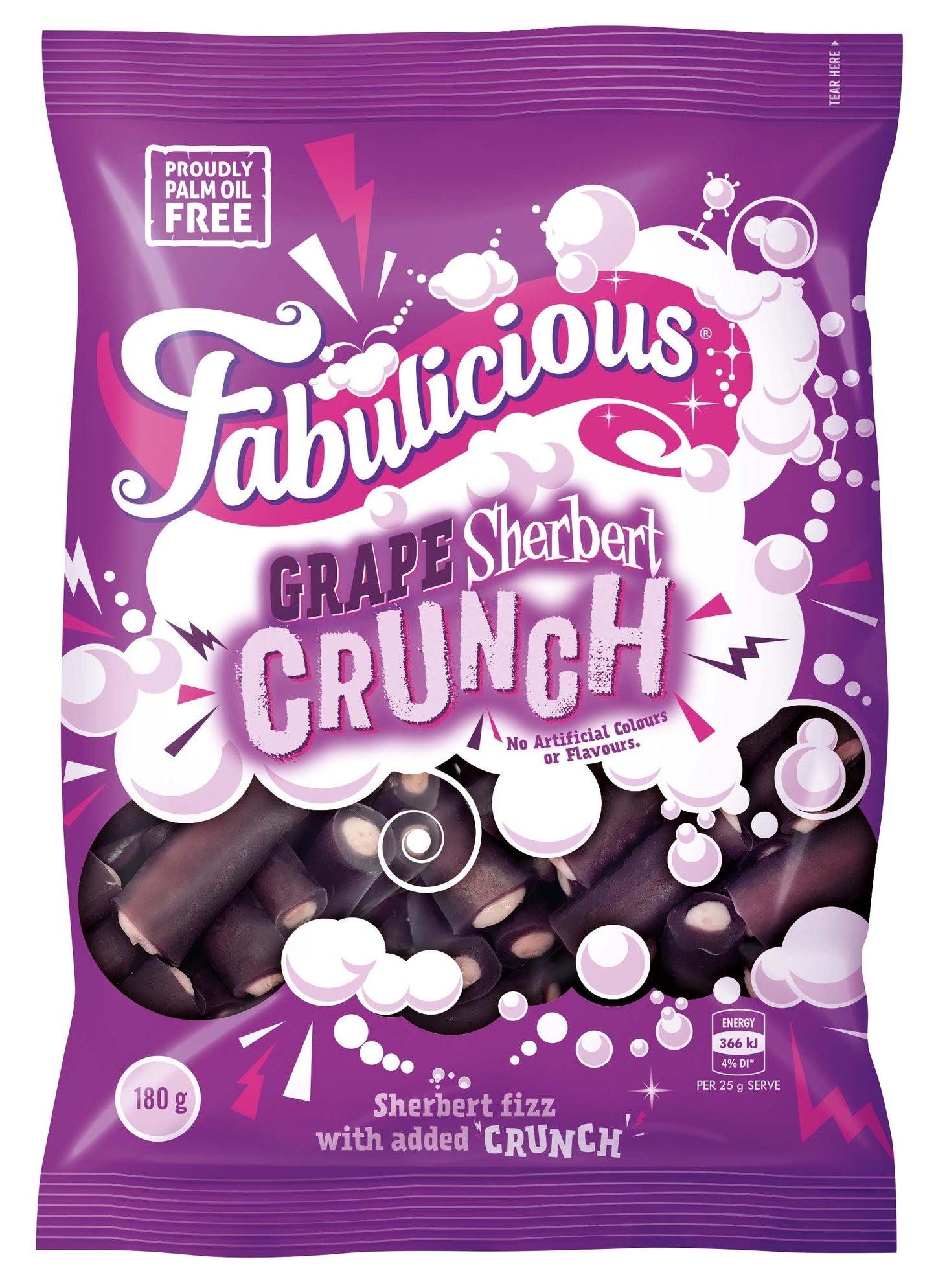 RJ's Fabulicious Grape Crunch FAMILY BAG 180g x 12ct