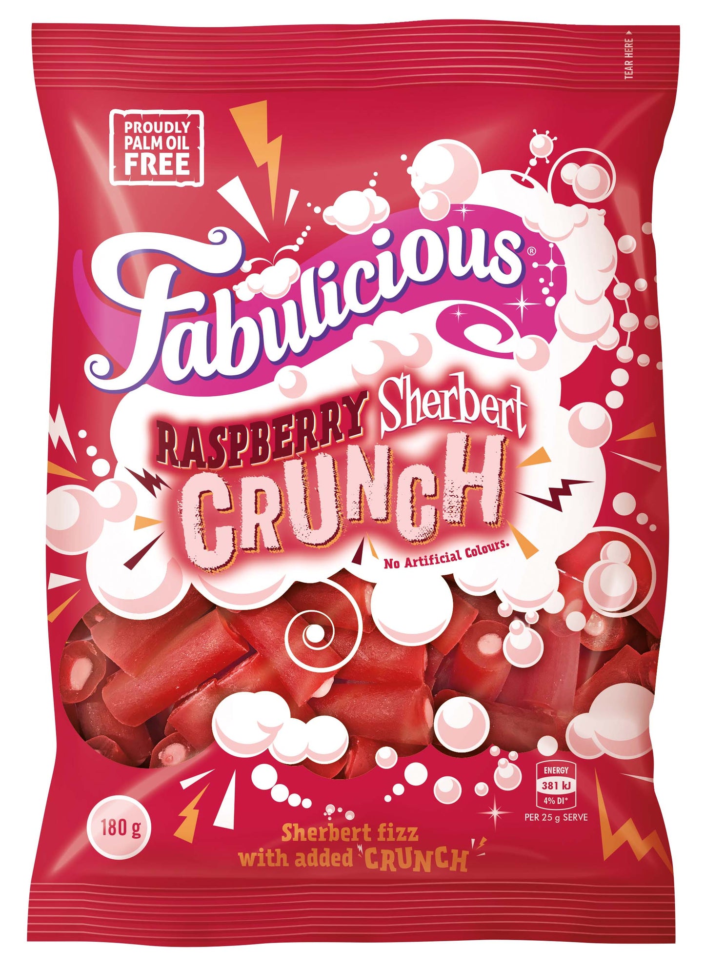 RJ's Fabulicious Raspberry Crunch FAMILY BAG 180g x 12ct
