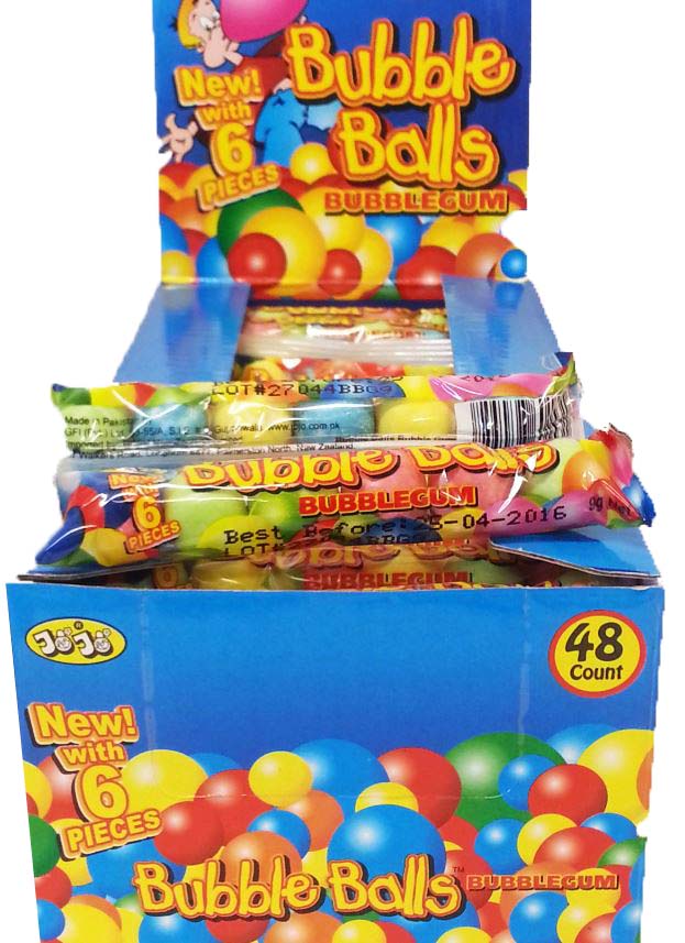 Jojo Bubble Balls Bubble Gum 6 pack x 48ct
