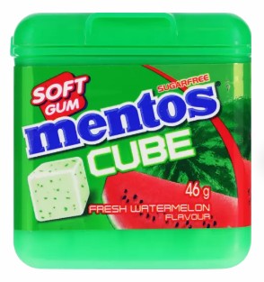 Mentos Cube Gum Watermelon 46g x 4ct