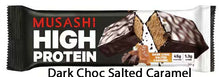 Musashi High Protein Dark Choc Salted Caramel - 90g x 12ct