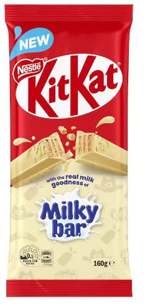 Nestle Block - Kit Kat WHITE Milky Bar 160g x 12ct