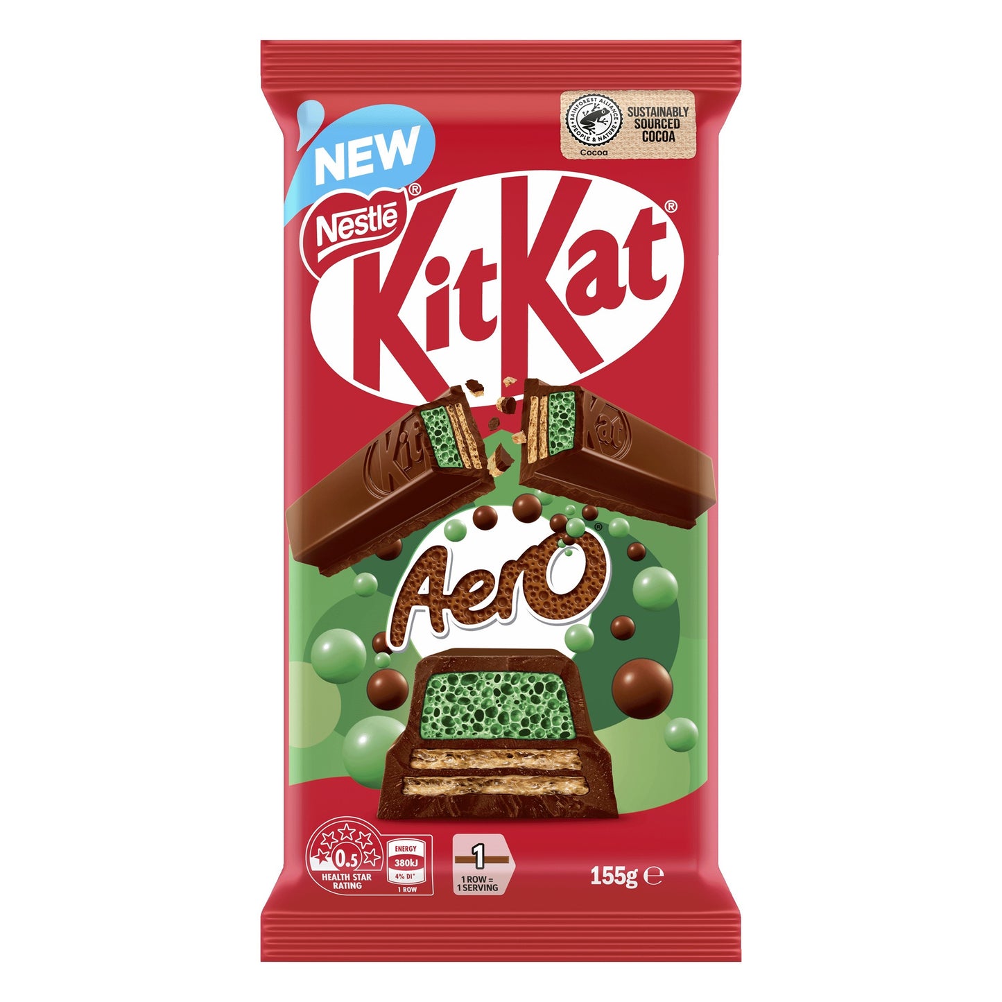 Nestle Block - Kit Kat AERO Mint 155g  x 13ct