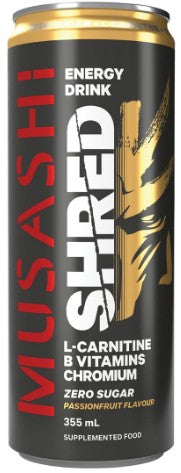 Musashi SHRED Energy 355ml - Passionfruit x 12ct
