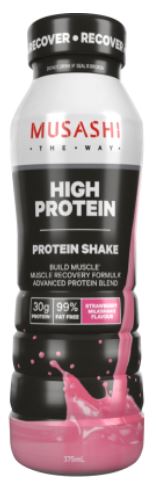Musashi Protein Shake 375ml - Strawberry x 6ct