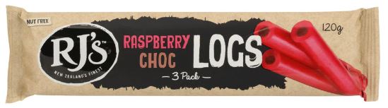 RJ's LOGS - Triples Raspberry Choc Logs 120g x 10ct