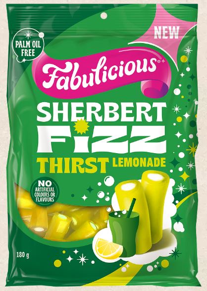 RJ's Fabulicious Sherbet Fizz Lemonade FAMILY BAG  200g x 12ct