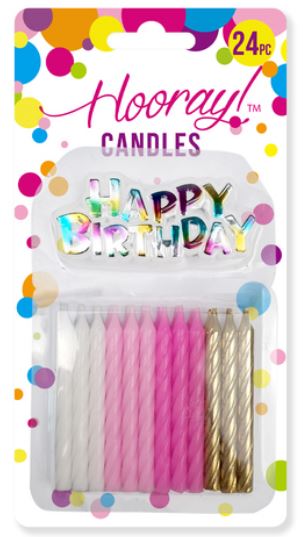 Candles - Pink x 24ct