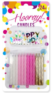 Candles - Pink x 24ct