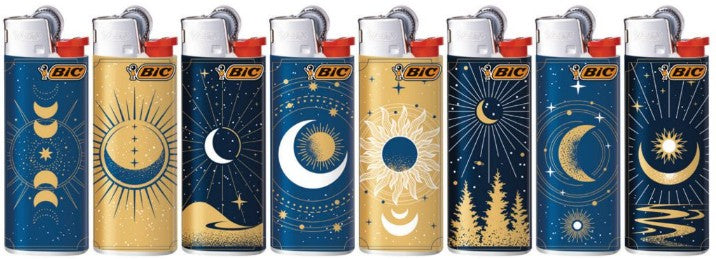 Bic Lighters Printed  - Sun And Moon x 50ct