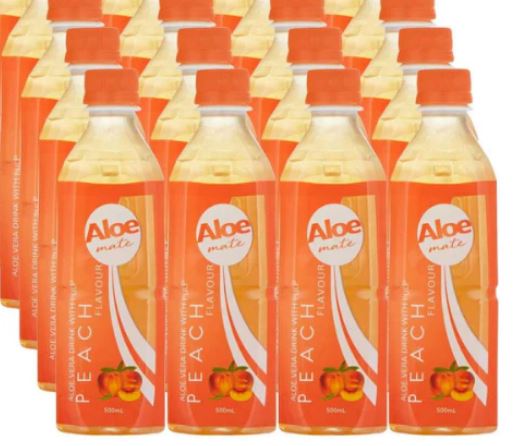 Aloe Mate Aloe Vera PEACH Drink 500ml x 20ct