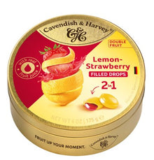 C&H Lemon And Strawberry Drops Tin 175g x10ct