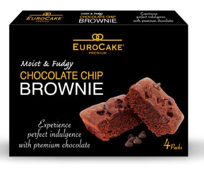 Eurocake Choc Chip Brownie 4 pack x 12ct