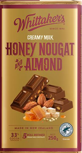Whittakers Blocks 250g Almond Honey Nougat x 12ct