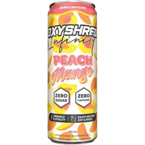 Oxyshred Energy Peach Mango 355ml x 12 wae
