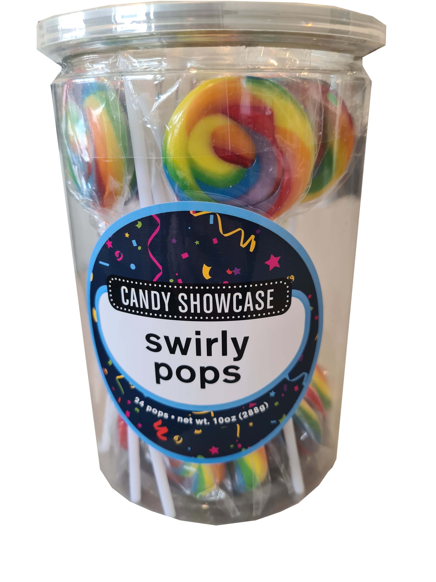 Candy Showcase Swirly Pops TUB 12g x 24ct