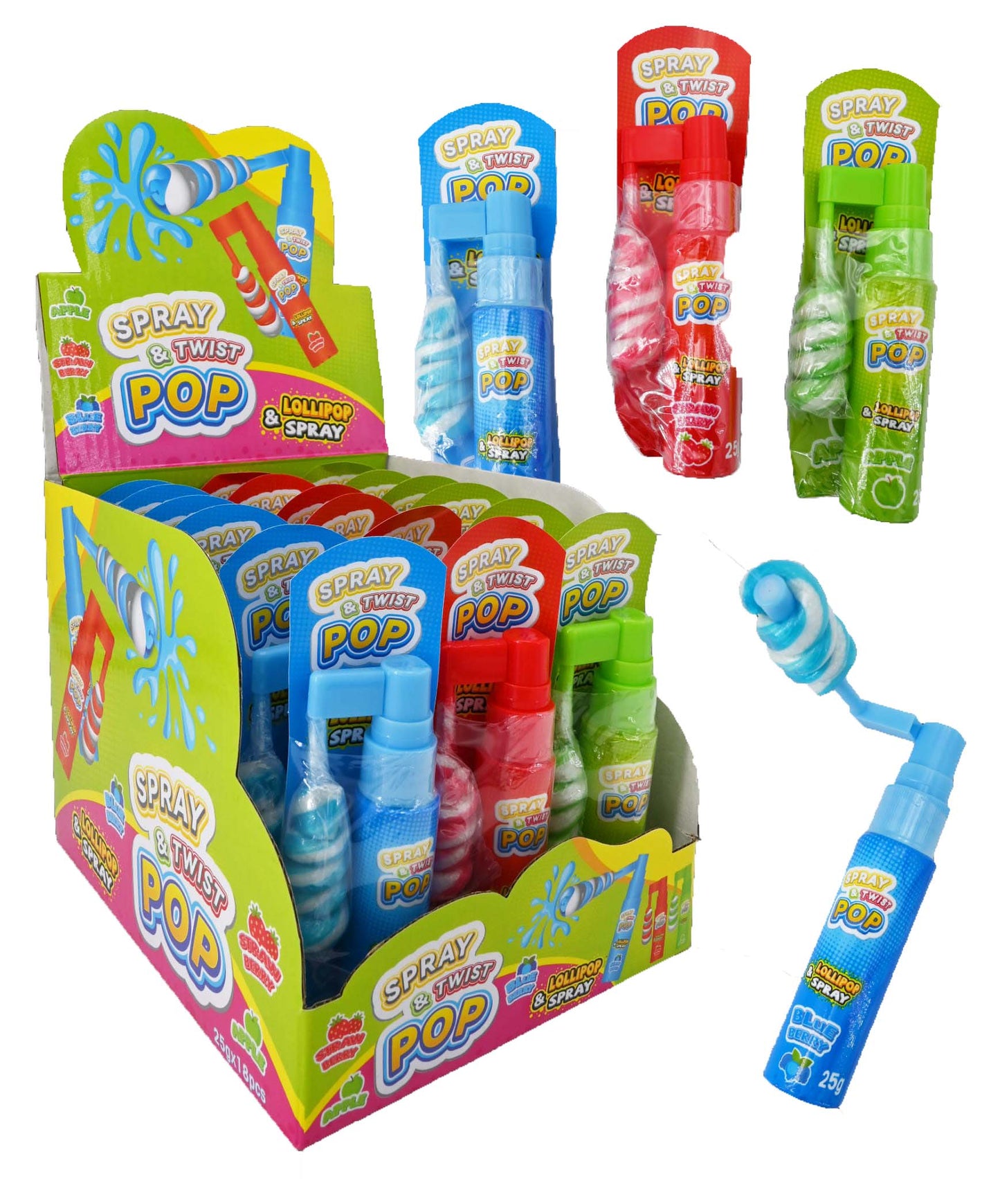 Spray And Twist Pop 25g x18ct