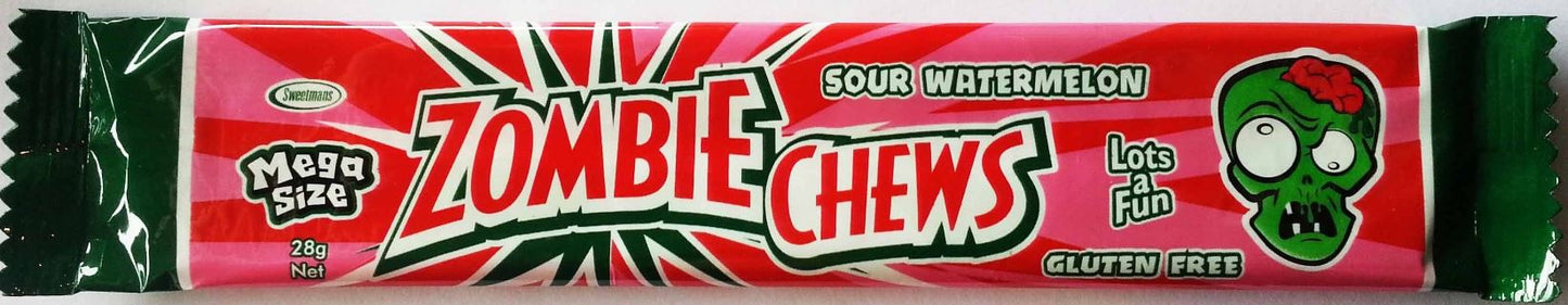 Zombie Chews Sour Watermelon 28g x72ct