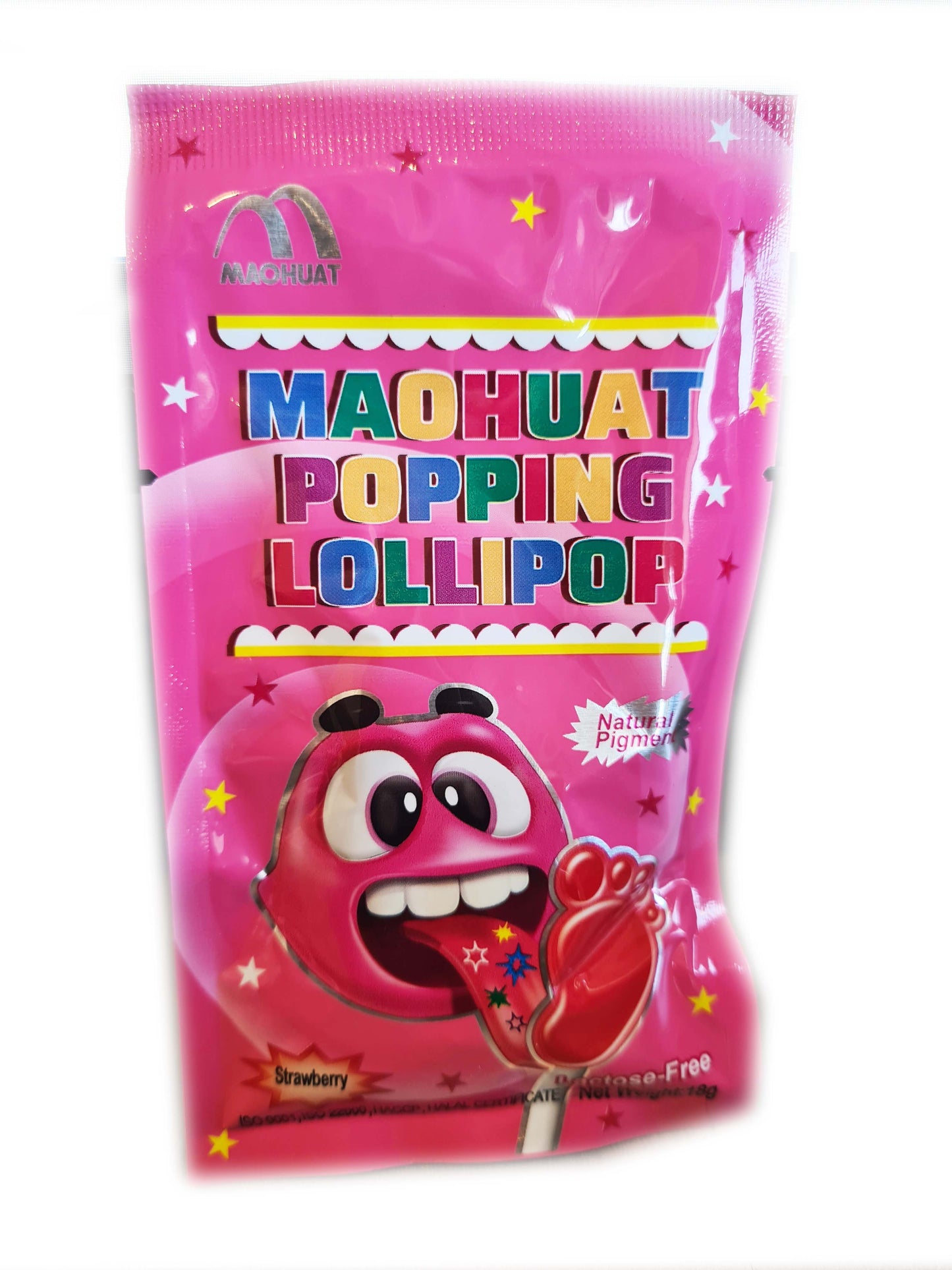 Popping Candy With Lollipop - Strawberry 18g x20ct