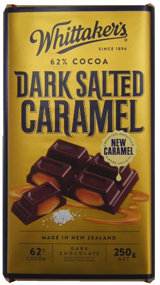 Whittakers Blocks 250g Dark Salted Caramel x 12ct